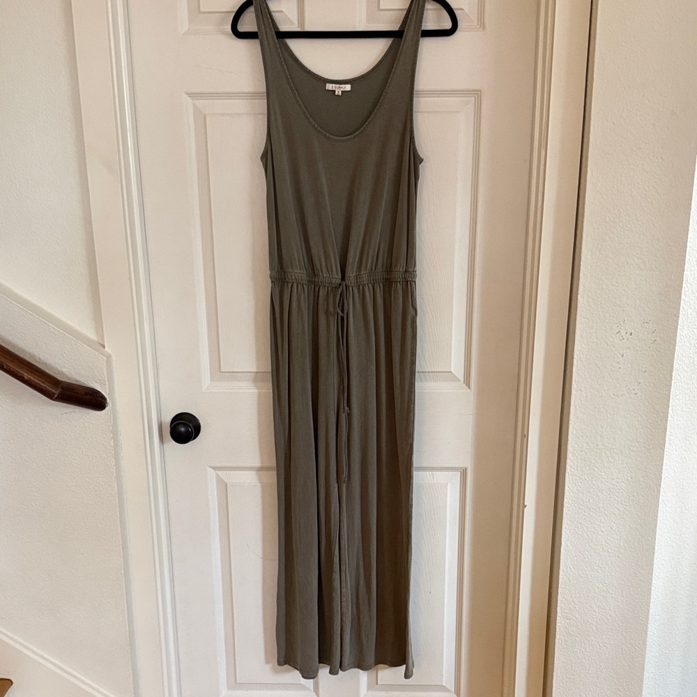 Z Supply Olive Jumpsuit with tie at waist